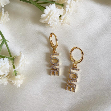 Love Huggie Hoop Earrings Wisteria London